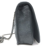 Saint Laurent Niki Wallet on Chain Dark Gray Matelasse Leather Mini Crossbody