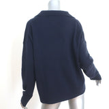 NAKED CASHMERE Eleanor Lace-Up Sweater Navy Cashmere Size Small