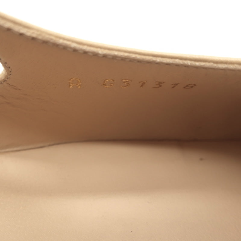 Chanel 16C Cap Toe Slingback Pumps Beige Goatskin &amp; Black Grosgrain Size 38