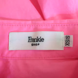 The Frankie Shop Melody Oversized Shirt Neon Pink Cotton Size Extra Small/Small