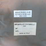 Brunello Cucinelli Mixed Media Hooded Belted Jacket Taupe/Gray Size 38