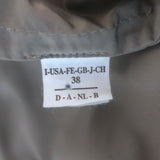 Brunello Cucinelli Mixed Media Hooded Belted Jacket Taupe/Gray Size 38