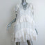 Zimmermann Ruffled Mini Dress Mae White Polka Dot Embroidered Ramie Size 1