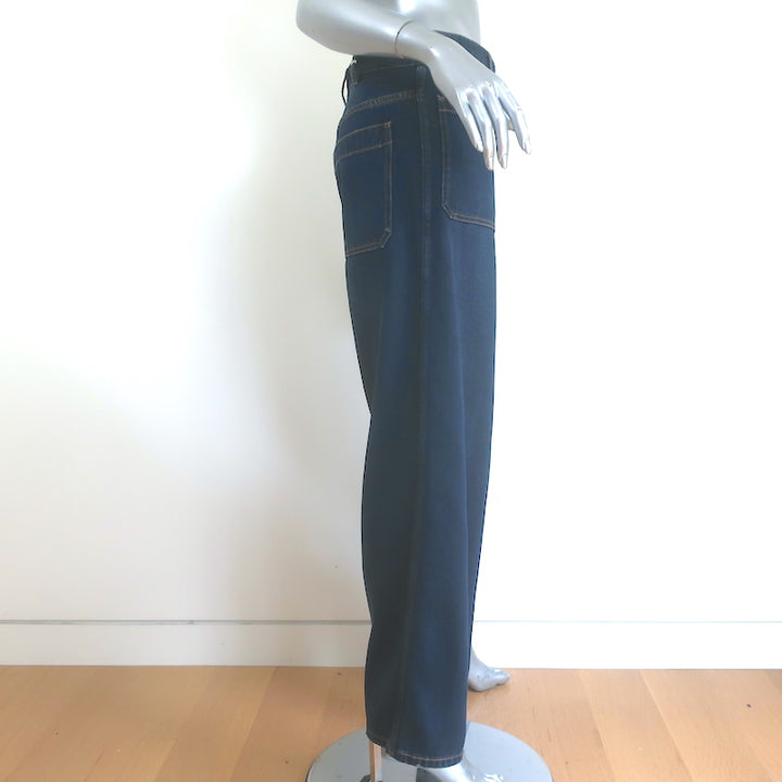 Christian Dior Denim Couture Flared Jeans Deep Blue Cotton Size US 4