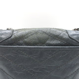 Saint Laurent Niki Wallet on Chain Dark Gray Matelasse Leather Mini Crossbody