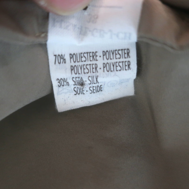 Brunello Cucinelli Mixed Media Hooded Belted Jacket Taupe/Gray Size 38