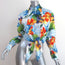 Dolce & Gabbana Cropped Tie-Front Shirt Hydrangea Print Cotton Size 42