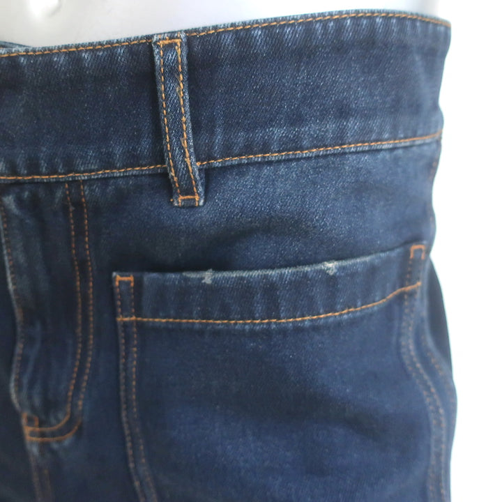 Christian Dior Denim Couture Flared Jeans Deep Blue Cotton Size US 4