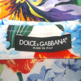 Dolce & Gabbana Cropped Tie-Front Shirt Hydrangea Print Cotton Size 42