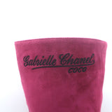 Chanel Gabrielle Cap Toe Boots Fuchsia Suede & Black Satin Size 37