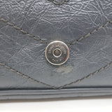 Saint Laurent Niki Wallet on Chain Dark Gray Matelasse Leather Mini Crossbody