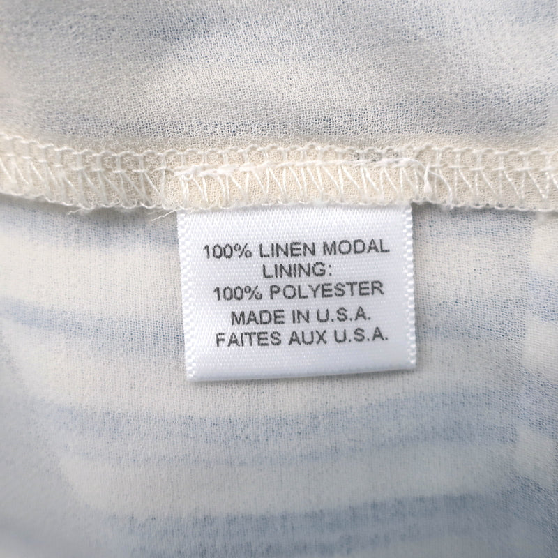MISA Aleja Ruffled Bib Tiered Midi Dress Blue &amp; White Stripe Size Extra Small