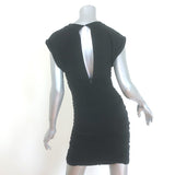 Alexander Wang Ruched Mini Dress Black Stretch Jersey Size 0