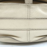 Chloe Marcie Medium Saddle Bag Cream Grained Leather Crossbody
