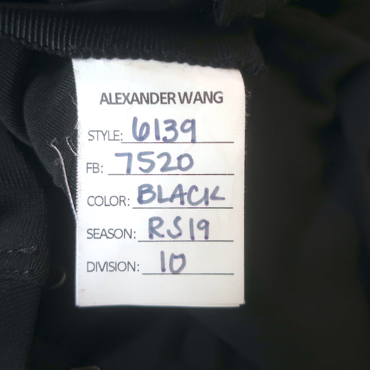 Alexander Wang Ruched Mini Dress Black Stretch Jersey Size 0