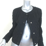 Chanel 15P Runway Embroidered Neoprene Jacket Black Size 42