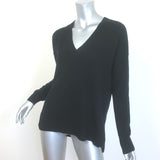 Minnie Rose Cashmere Long and Lean V-Neck Sweater Black Size Extra Small NEW