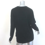 Minnie Rose Cashmere Long and Lean V-Neck Sweater Black Size Extra Small NEW