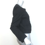 Chanel 15P Runway Embroidered Neoprene Jacket Black Size 42