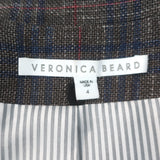 Veronica Beard Beacon Plaid Dickey Jacket Brown Size 4 Double Breasted Blazer
