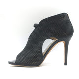 Jimmy Choo Tamali Open Toe Booties Black Perforated Leather & Mesh Size 36