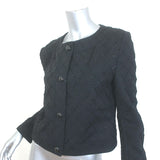 Chanel 15P Runway Embroidered Neoprene Jacket Black Size 42