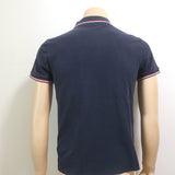 Moncler Maglia Polo Manica Corta Logo Polo Shirt Navy Size Medium