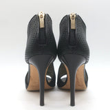 Jimmy Choo Tamali Open Toe Booties Black Perforated Leather & Mesh Size 36