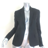Theory Gabe Blazer Black Stretch Wool Size 4 One-Button Jacket