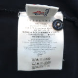 Moncler Maglia Polo Manica Corta Logo Polo Shirt Navy Size Medium