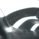 Saint Laurent Tribute T-Strap Platform Sandals Black Patent Leather Size 36