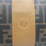 Vintage Fendi FF Zucca Coated Canvas Medium Shoulder Bag Brown
