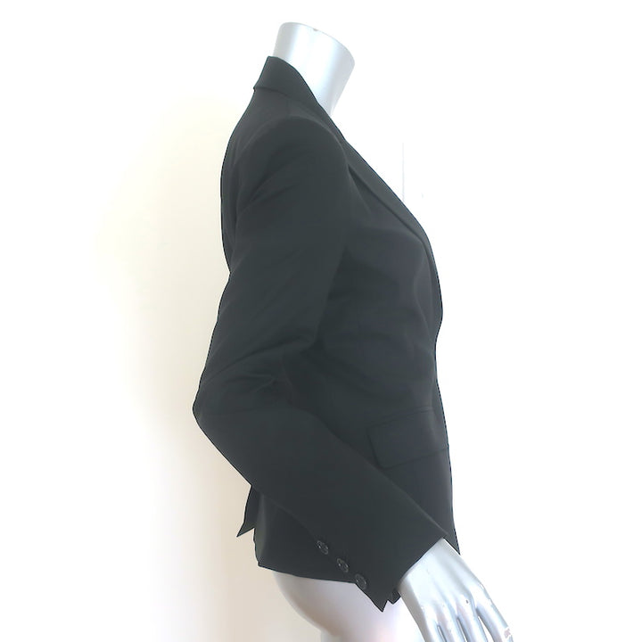Theory Gabe Blazer Black Stretch Wool Size 4 One-Button Jacket