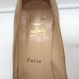 Christian Louboutin Bianca 120 Platform Pumps Nude Patent Leather Size 38.5