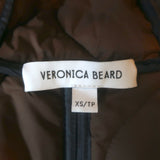 Veronica Beard Barrows Knit-Sleeve Quilted Jacket Navy/Cream Size Extra Small