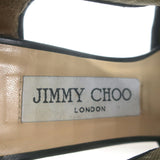 Jimmy Choo Tamali Open Toe Booties Black Perforated Leather & Mesh Size 36