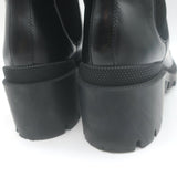 Gucci Trip Jewel-Strap Chelsea Boots Black Polished Leather Size 36.5