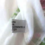 Juliet Dunn Flare Sleeve Dress White/Pink Poppy Print Cotton Size 2