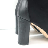 Manolo Blahnik Rosie Ankle Boots Black Leather & Suede Size 35.5