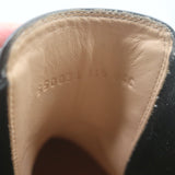 Gucci Trip Jewel-Strap Chelsea Boots Black Polished Leather Size 36.5