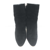 Manolo Blahnik Rosie Ankle Boots Black Leather & Suede Size 35.5