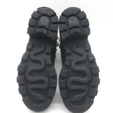 Gucci Trip Jewel-Strap Chelsea Boots Black Polished Leather Size 36.5