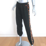 Aviator Nation Cheetah Stripe Sweatpants Black Size Large