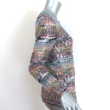 Missoni Crochet Knit V-Neck Sweater Multicolor Mohair-Blend Size 40