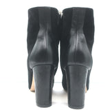 Manolo Blahnik Rosie Ankle Boots Black Leather & Suede Size 35.5