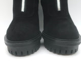 Gianvito Rossi Mason Zip-Front Platform Ankle Boots Black Suede Size 36.5 NEW