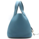 Hermes Picotin Lock 18 Bag Blue Jean Taurillon Clemence Leather NEW