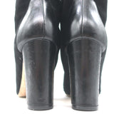 Manolo Blahnik Rosie Ankle Boots Black Leather & Suede Size 35.5