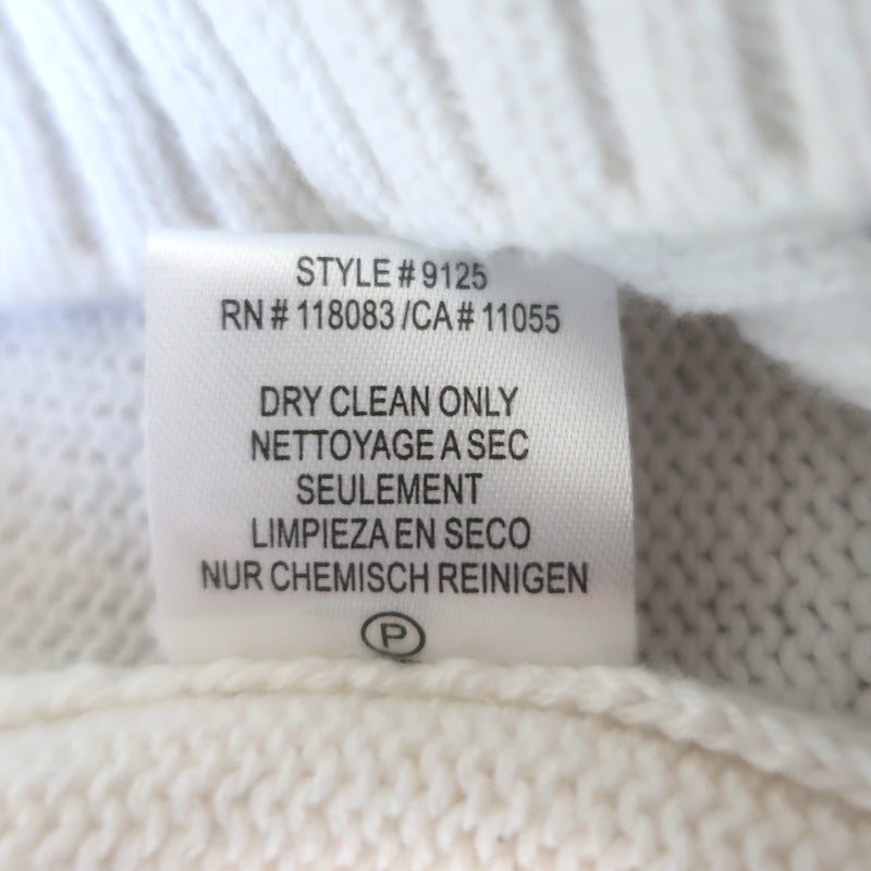 Minnie Rose Stripe-Trim Oversized Cardigan White/Black Cotton-Cashmere One Size