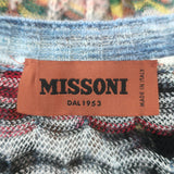 Missoni Crochet Knit V-Neck Sweater Multicolor Mohair-Blend Size 40